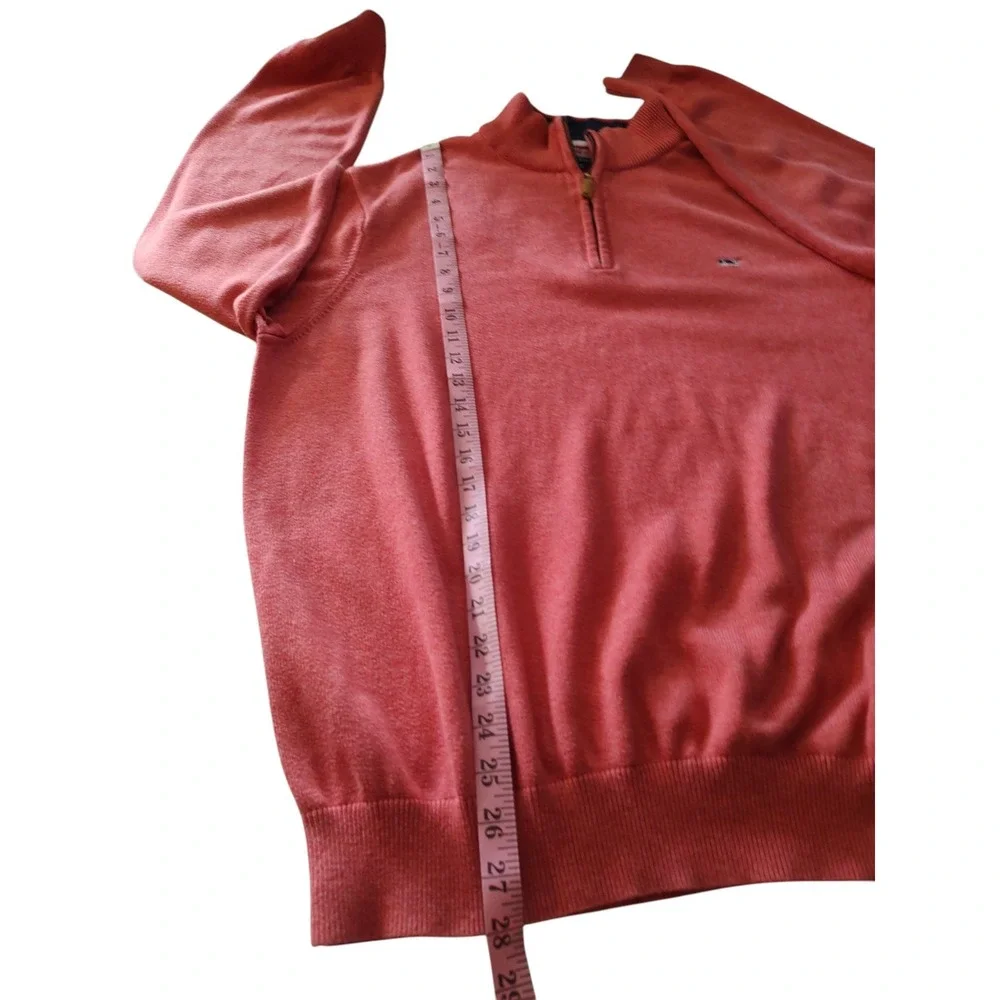 Retro Vineyard Vines Quarter Zip Sweater Long Sleeve Salmon Mens Extra Large‎